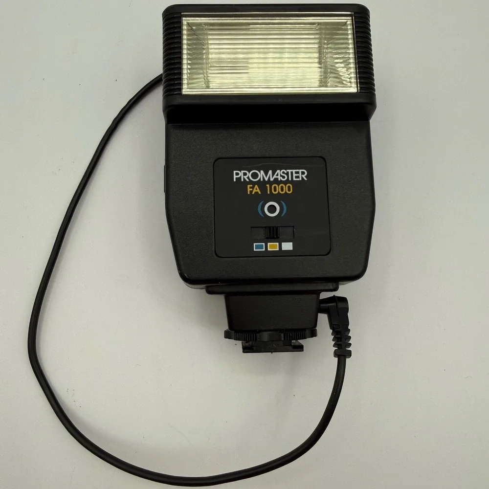 Promaster FA 1000 Electronic Flash Unit Hot Shoe Mount-Tested and Working